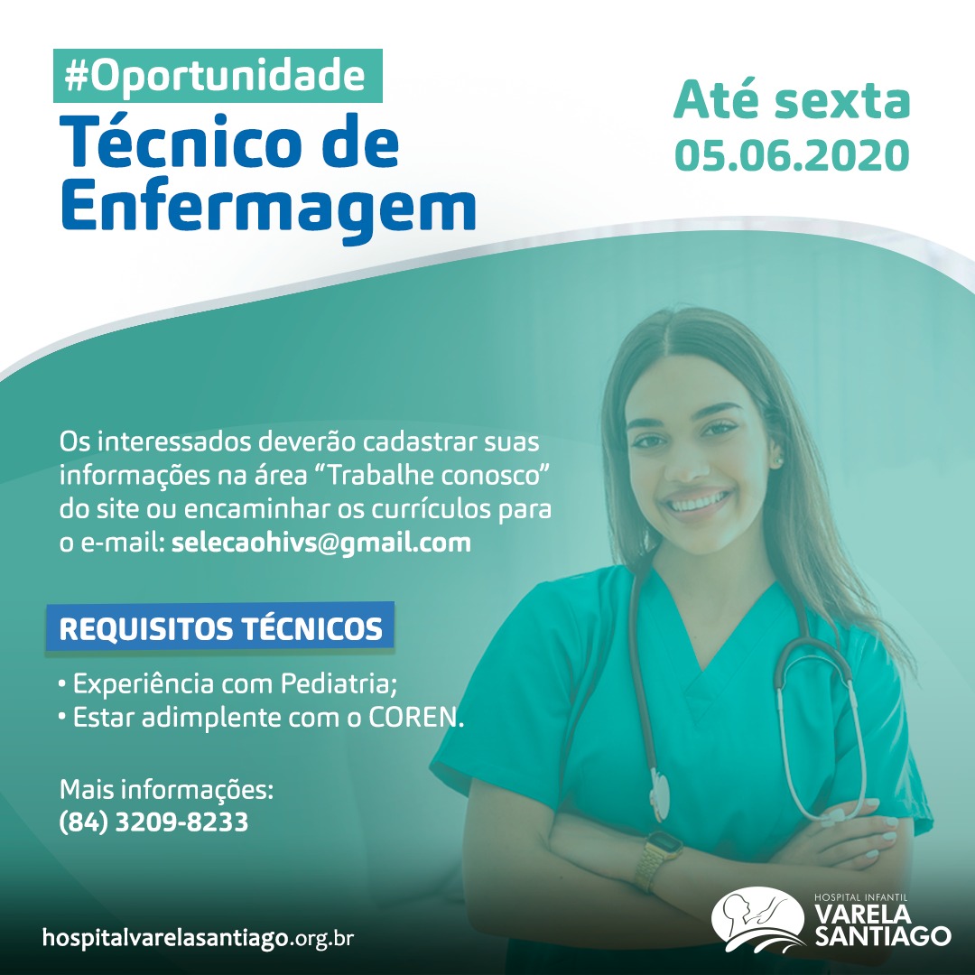 Oportunidade para Técnico de Enfermagem