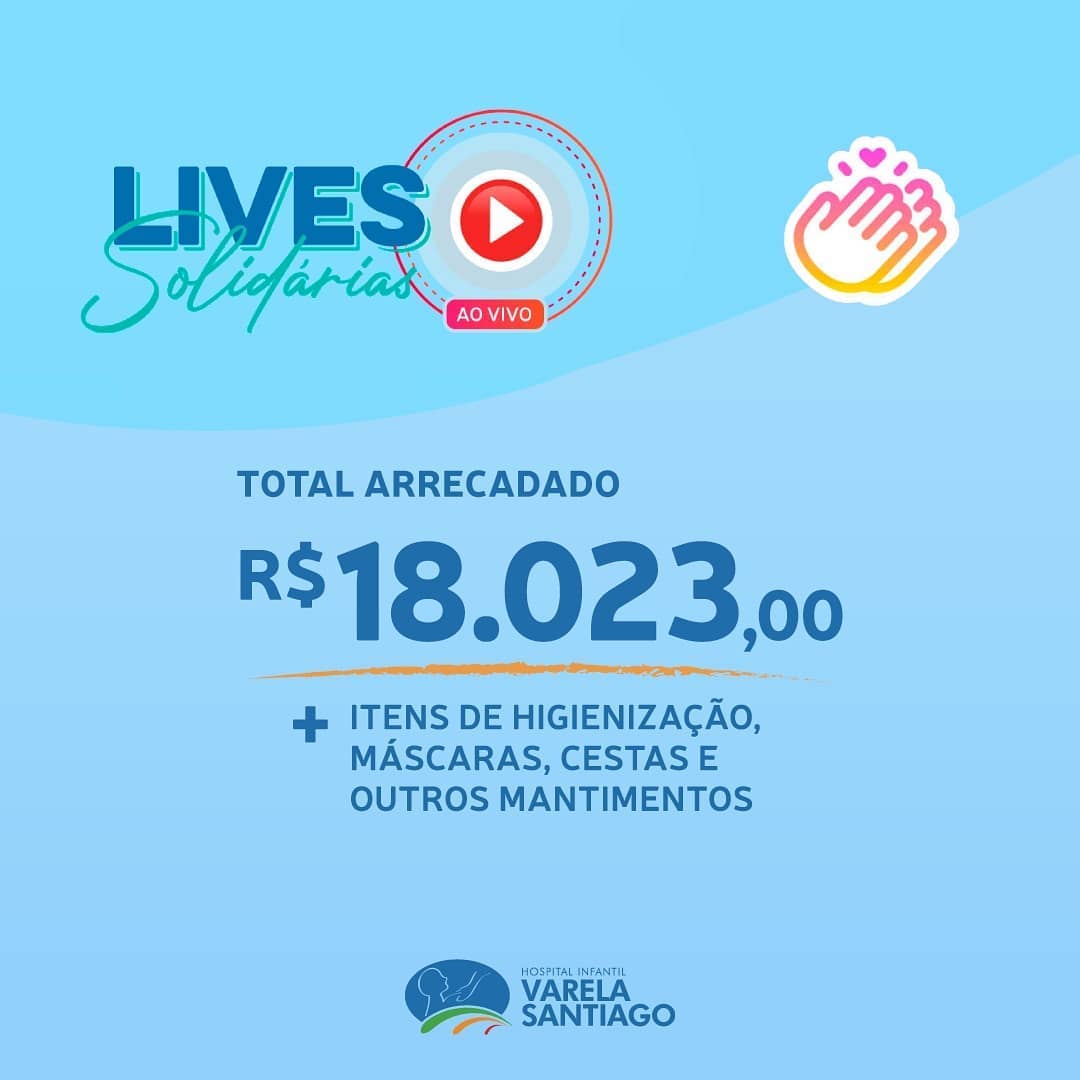 Lives solidárias arrecadam doações para o Varela Santiago